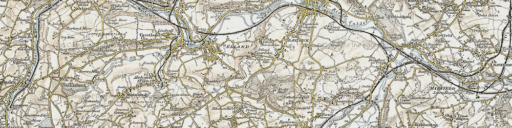 Old map of Elland Upper Edge in 1903