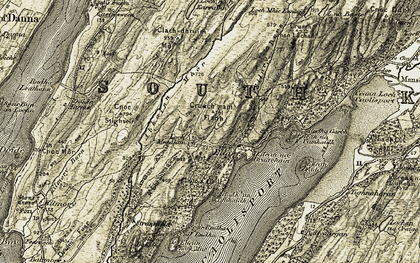 Old map of Ellary in 1905-1907