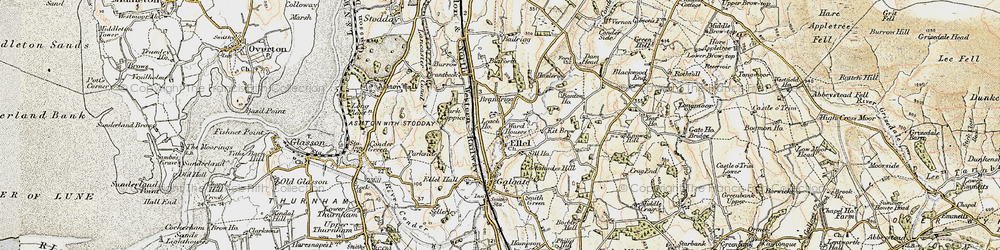 Old map of Ellel in 1903-1904