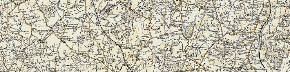 Old map of Baynard's Park in 1898-1909