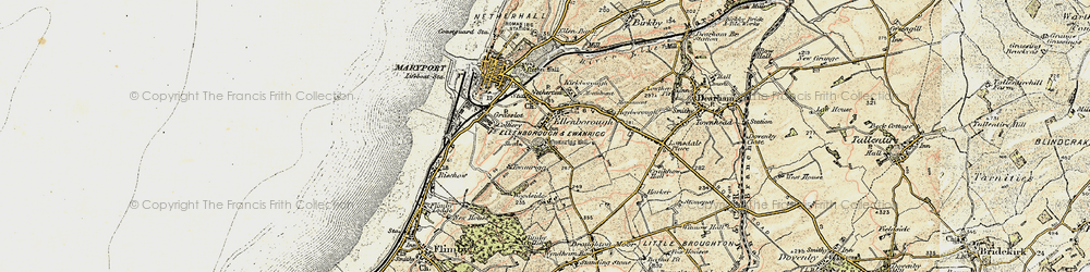 Old map of Woodside in 1901-1905