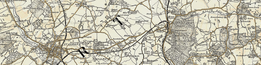 Old map of Ellenbrook in 1898