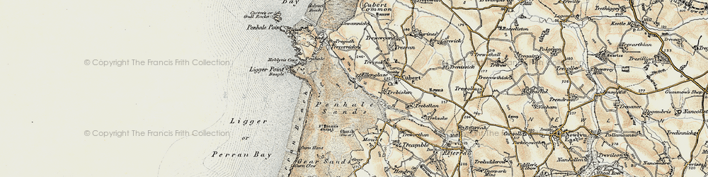 Old map of Ellenglaze in 1900