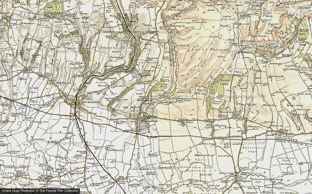 Old Map of Historic Map covering Low Kingthorpe in 1903-1904