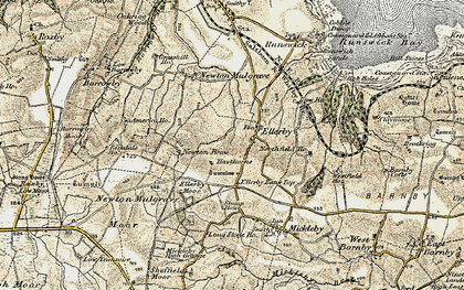 Old map of Ellerby in 1903-1904