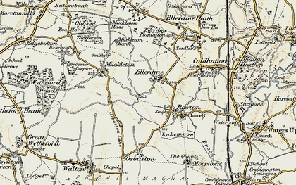 Old map of Ellerdine in 1902