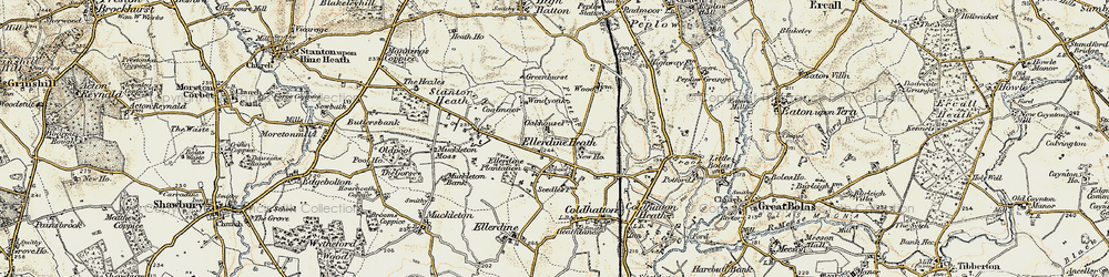 Old map of Windy Oak in 1902