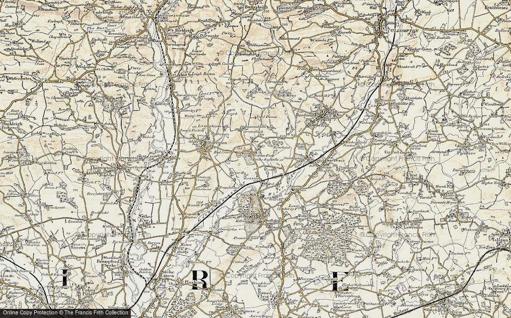 Old Map of Ellerhayes, 1898-1900 in 1898-1900