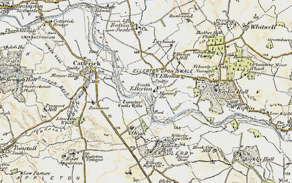 Old map of Ellerton in 1903-1904