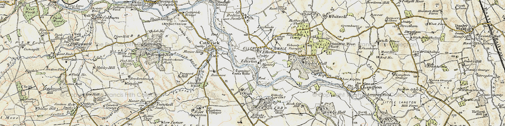 Old map of Ellerton in 1903-1904