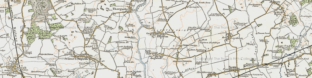Old map of Ellerton in 1903