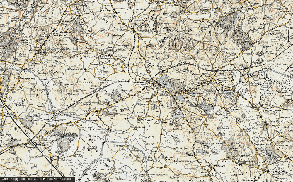 Old Map of Ellesmere, 1902 in 1902