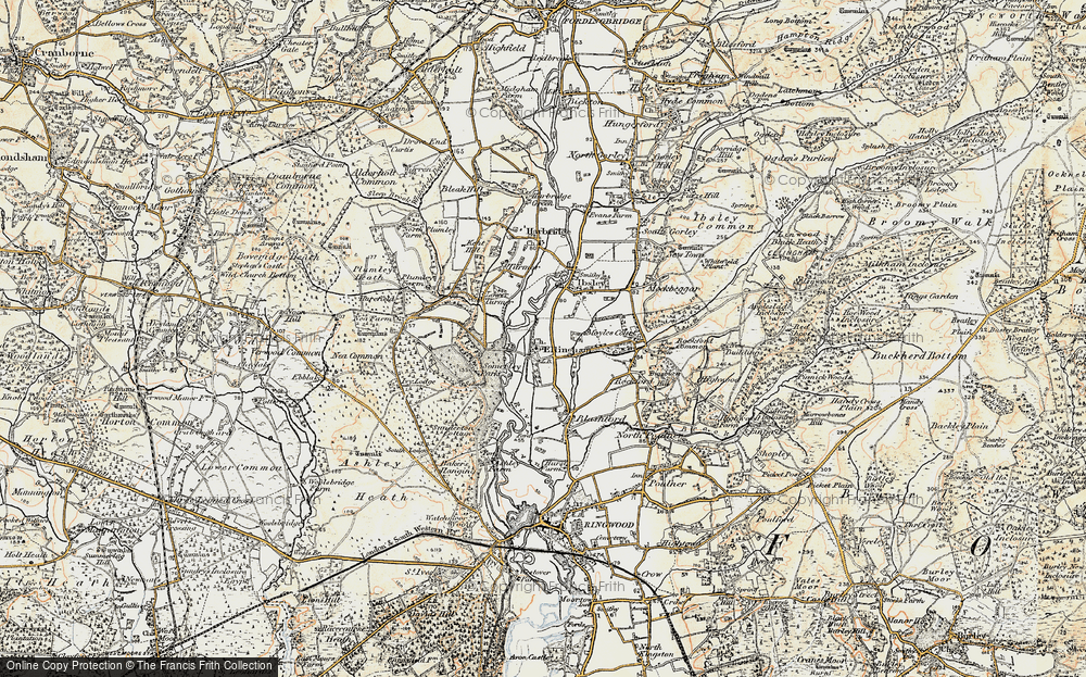 Old Map of Historic Map covering Somerley in 1897-1909