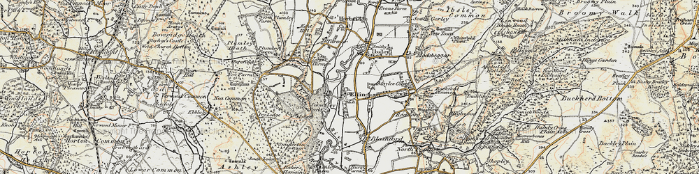 Old map of Ellingham in 1897-1909