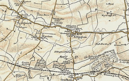Old map of Ellington in 1901