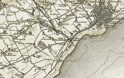 Old map of Elliot in 1907-1908