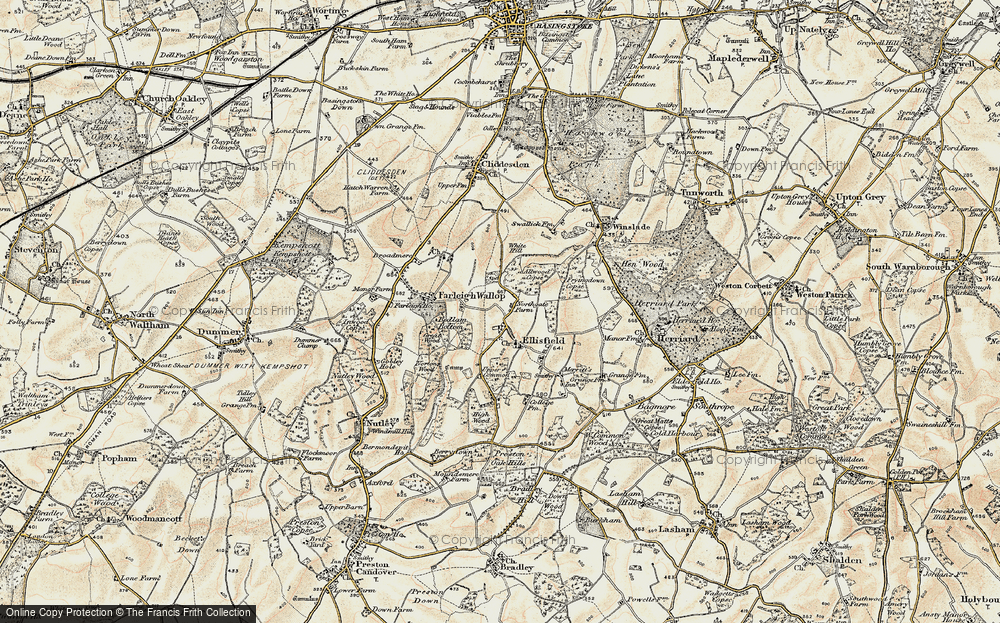 Old Map of Ellisfield, 1897-1900 in 1897-1900