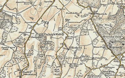 Old map of White Hill in 1897-1900