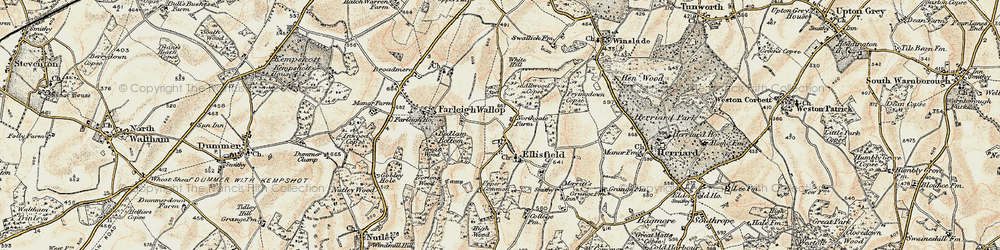Old map of White Hill in 1897-1900
