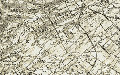 Old map of Birseslees in 1901-1904