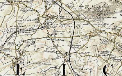 Old map of Ellistown in 1902-1903