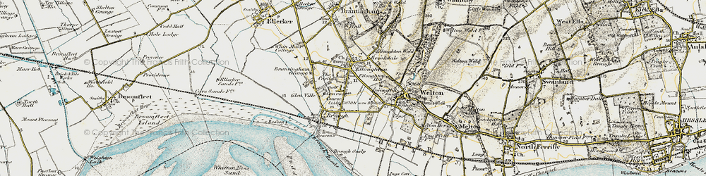 Old map of Elloughton in 1903-1908