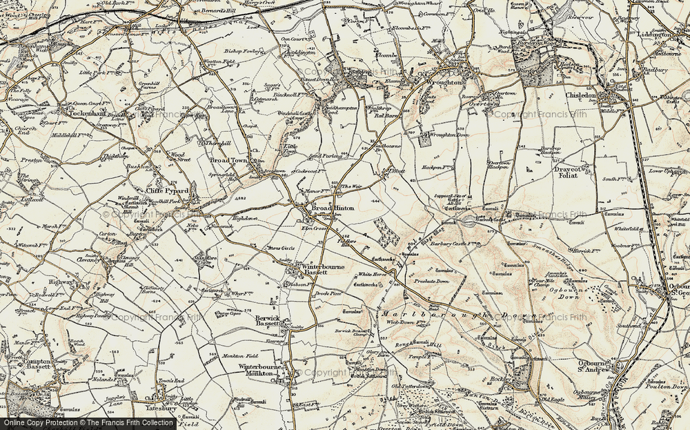 Old Map of Elm Cross, 1897-1899 in 1897-1899