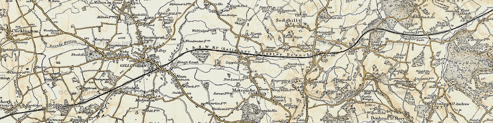 Old map of Elm Hill in 1897-1899