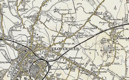 Old map of Elmbridge in 1898-1900