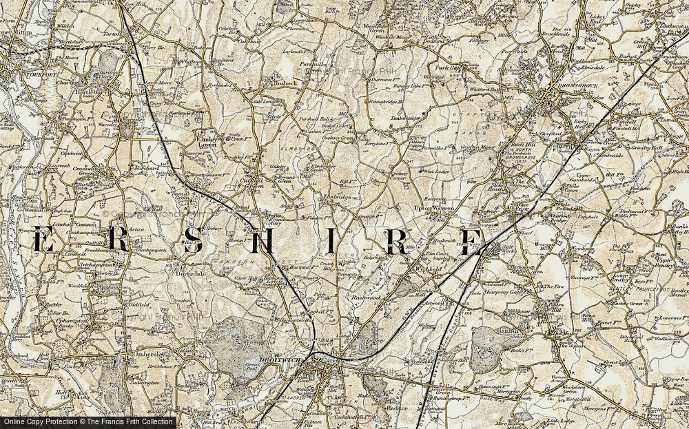 Old Map of Elmbridge, 1901-1902 in 1901-1902