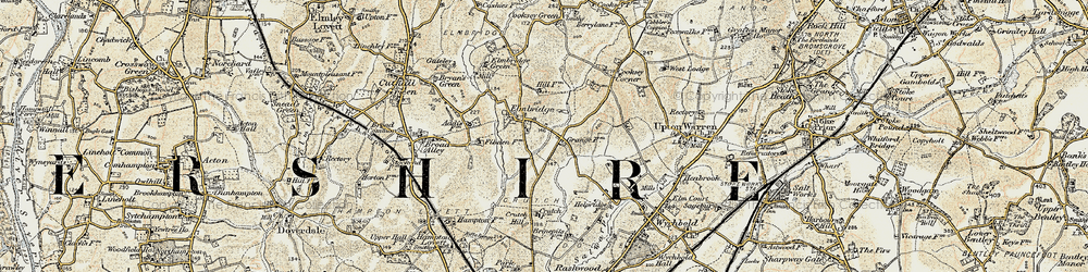 Old map of Elmbridge in 1901-1902