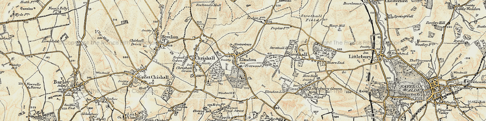 Old map of Elmdon in 1898-1901