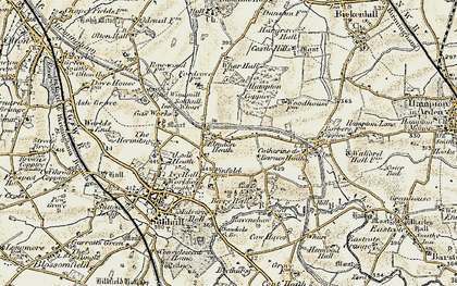 Old map of Elmdon Heath in 1901-1902