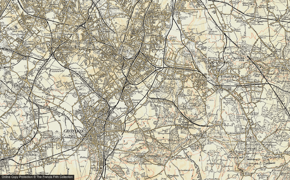 Old Map of Elmers End, 1897-1902 in 1897-1902