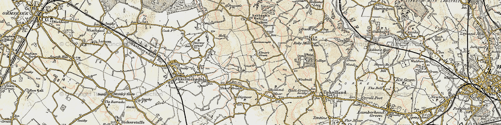 Old map of Elmers Green in 1903