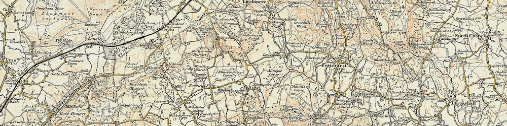 Old map of Elmers Marsh in 1897-1900