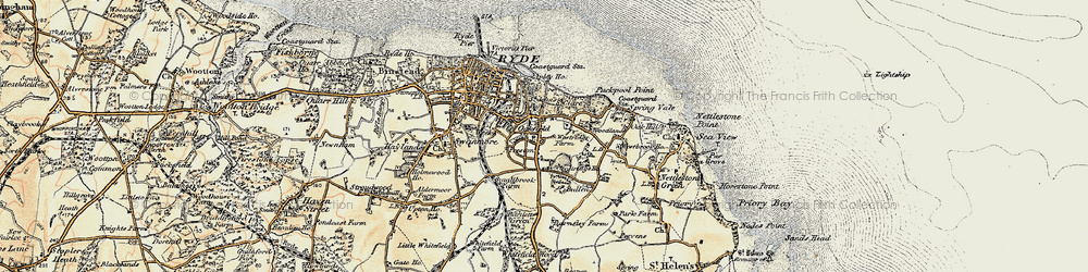 Old map of Elmfield in 1899