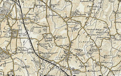 Old map of Elmley Lovett in 1901-1902