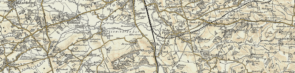 Old map of Elms Green in 1900-1902