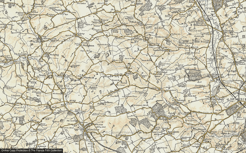 Old Map of Elmsett, 1899-1901 in 1899-1901
