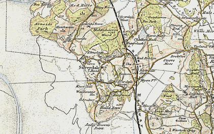 Old map of Elmslack in 1903-1904