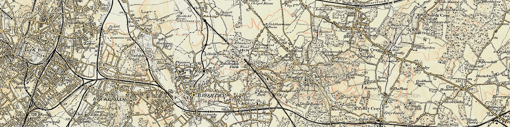 Old map of Elmstead in 1897-1902