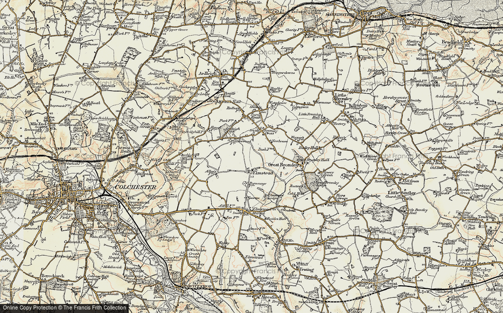 Old Map of Elmstead, 1898-1899 in 1898-1899