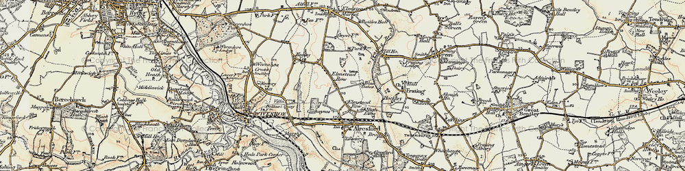 Old map of Blue Gates in 1898-1899