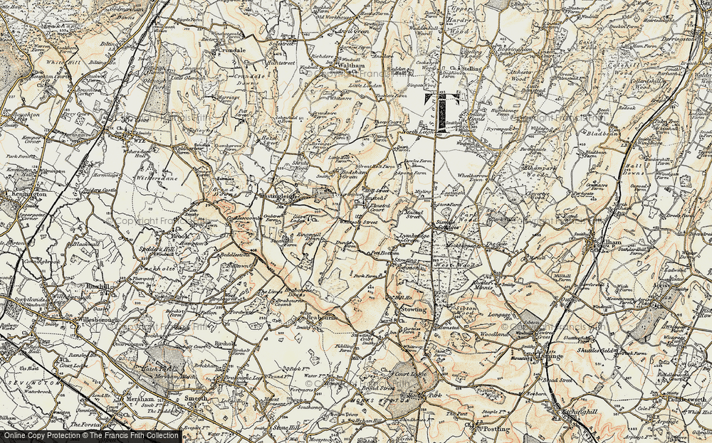 Old Map of Elmsted, 1898-1899 in 1898-1899