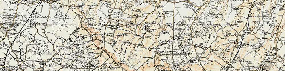 Old map of Elmsted in 1898-1899