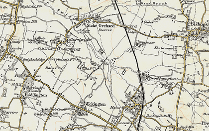 Old map of Elmstone Hardwicke in 1899-1900