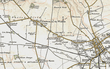 Old map of Elmswell in 1903-1904