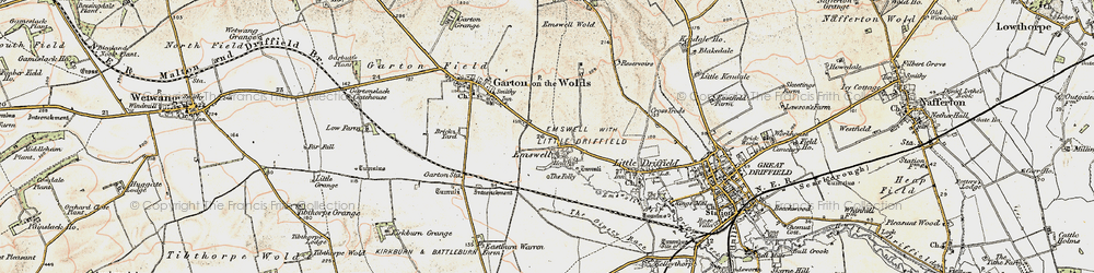 Old map of Elmswell in 1903-1904