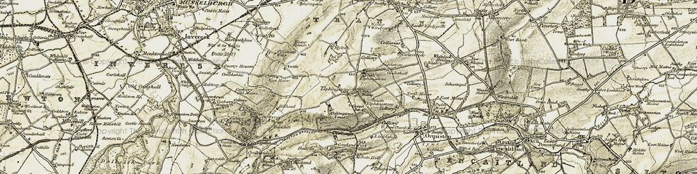 Old map of Elphinstone in 1903-1904